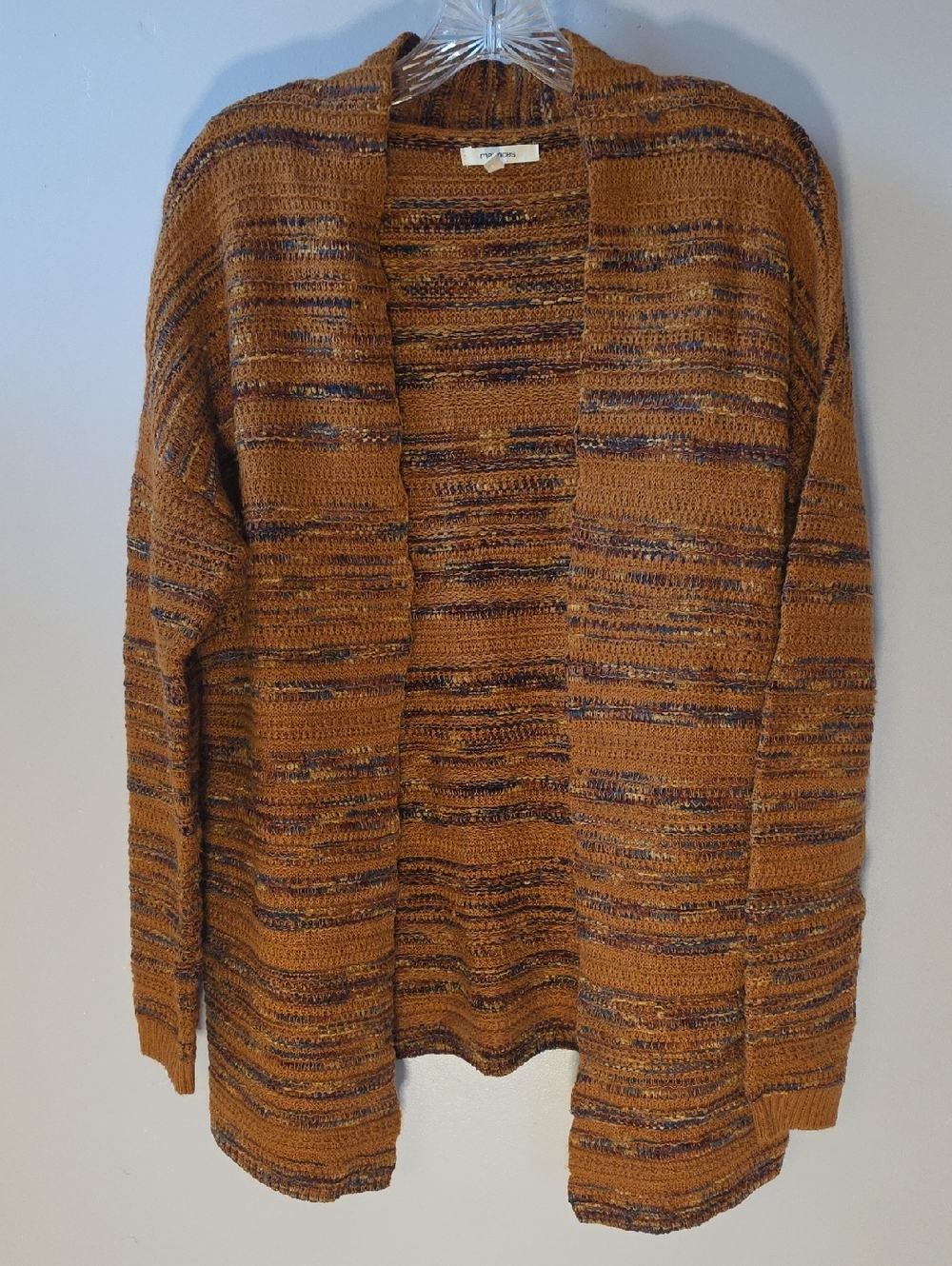 Maurices Women’s Open-Front Rust Marled Cardigan Sweater
